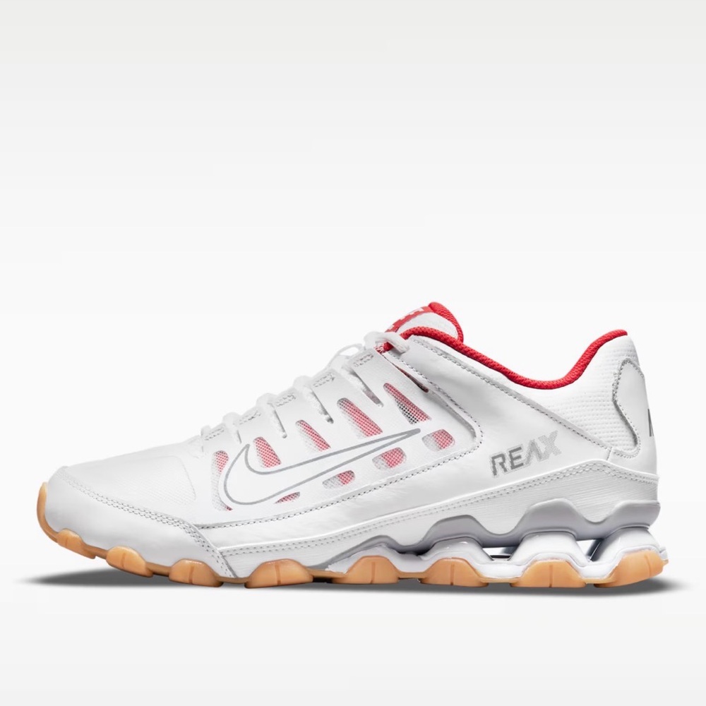 Nike Reax White and Red Sneakers.New size 11